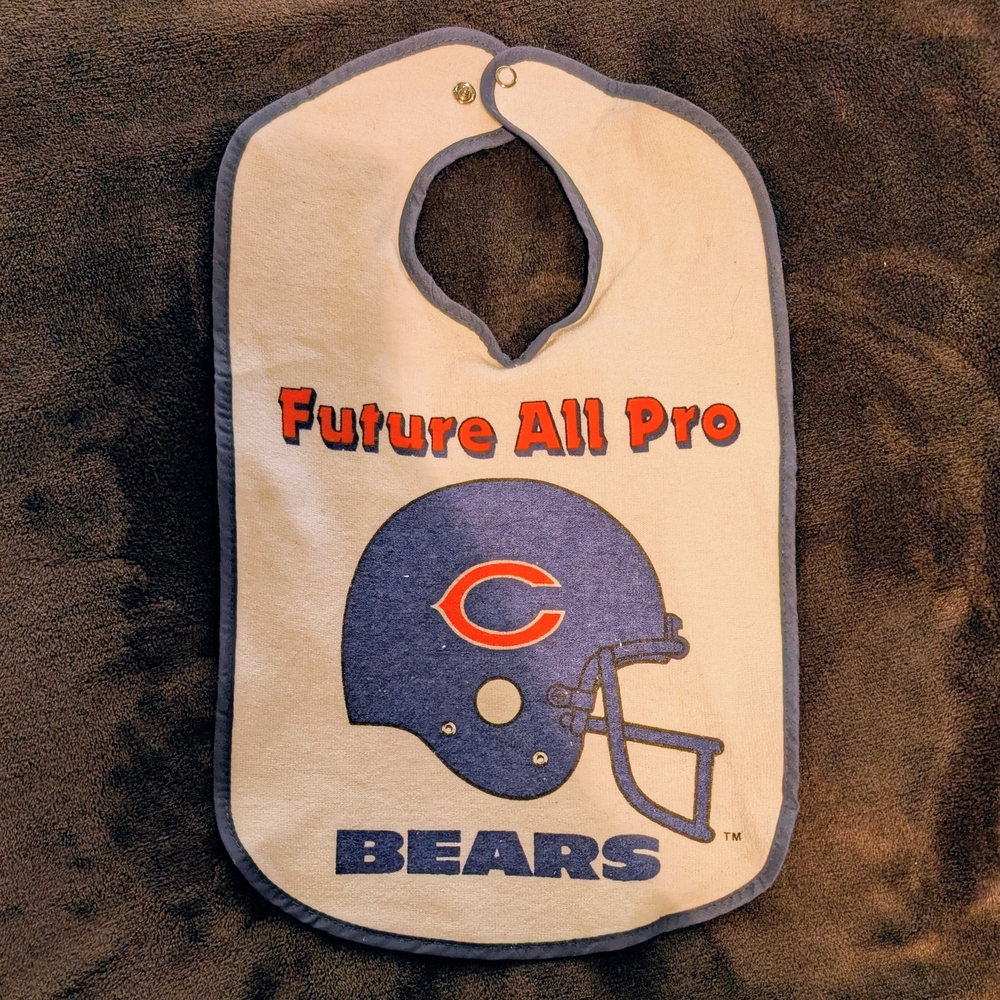 NFL Officially Licensed White and Blue Baby Bib